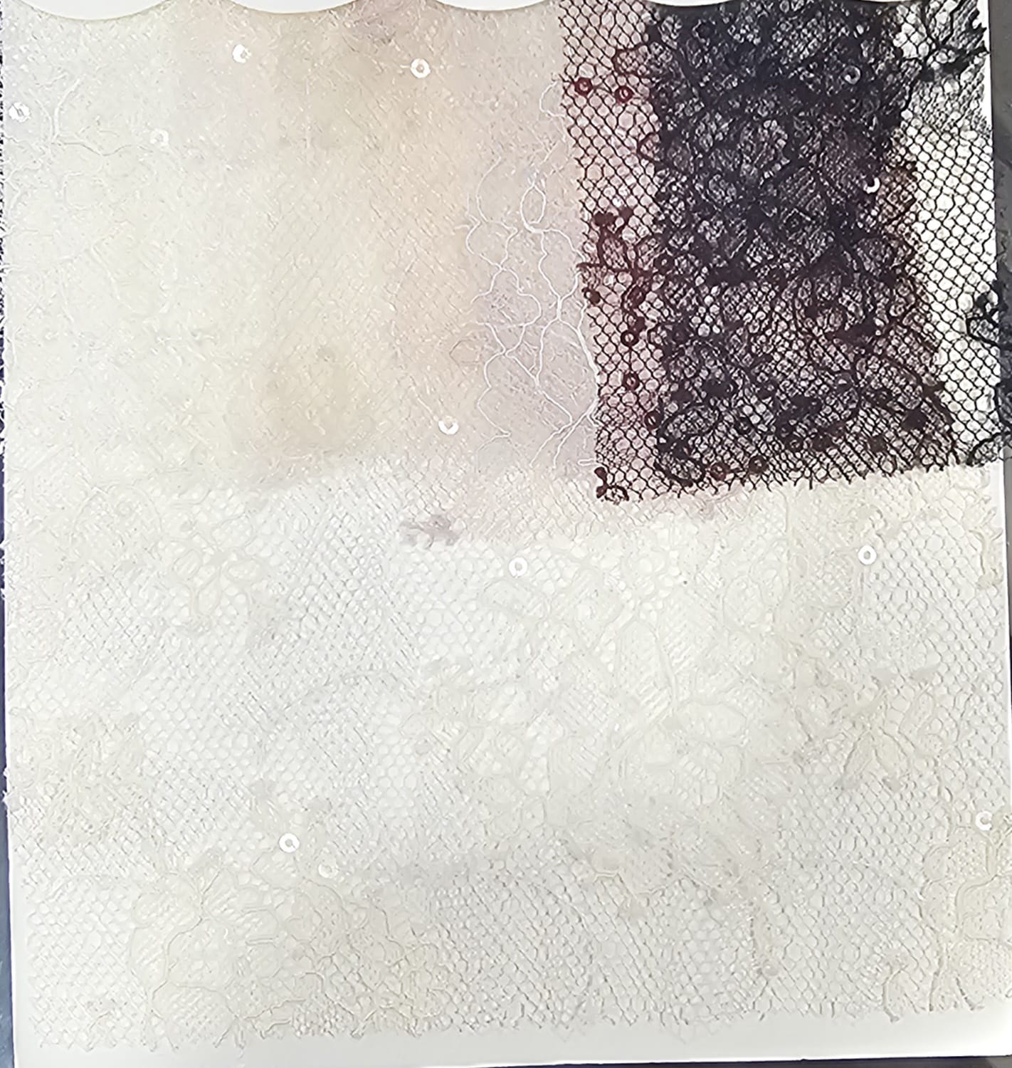Chantilly Sequin Lace Fabric — 8 Shades — Deseos Fabrics